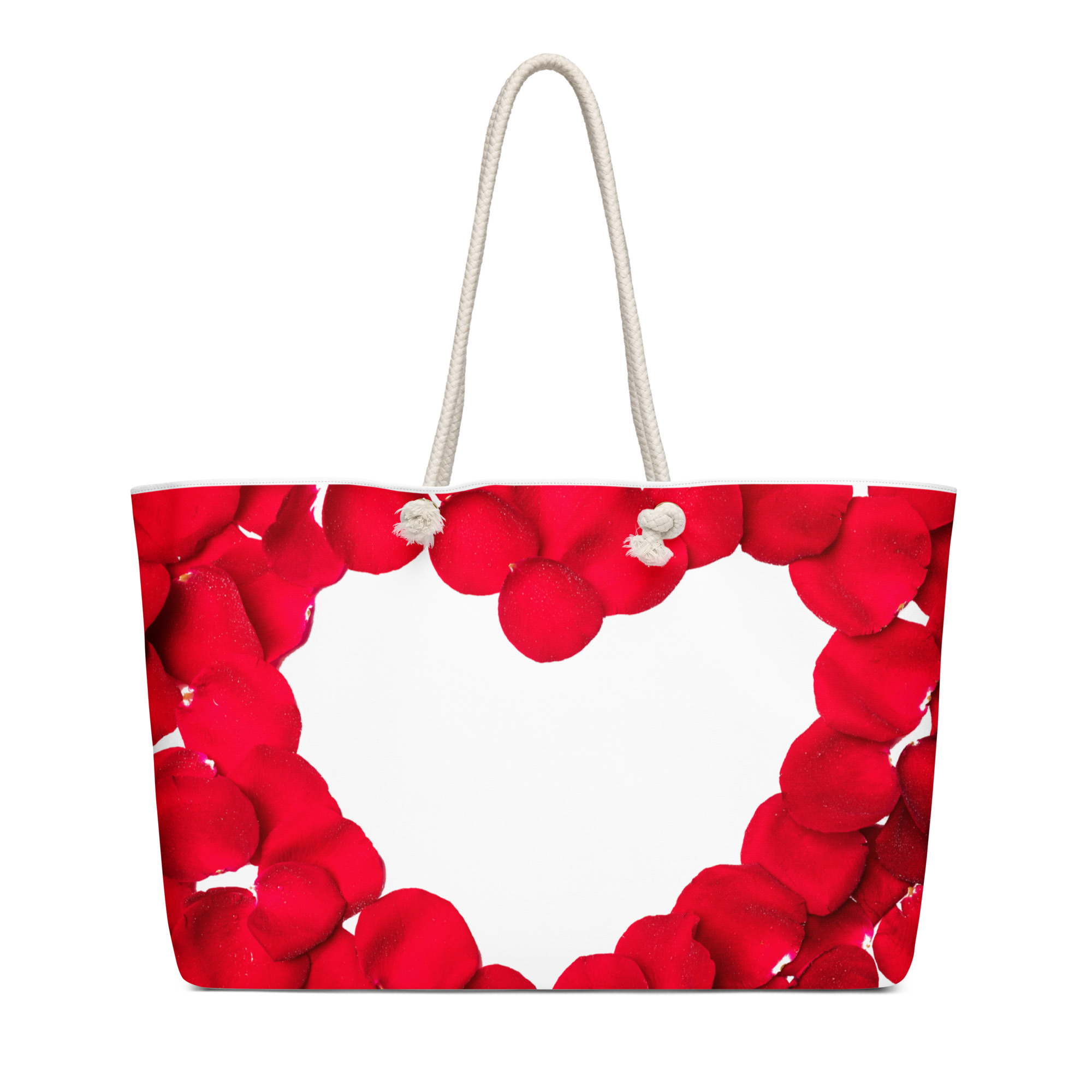Oversized weekender bag with heart