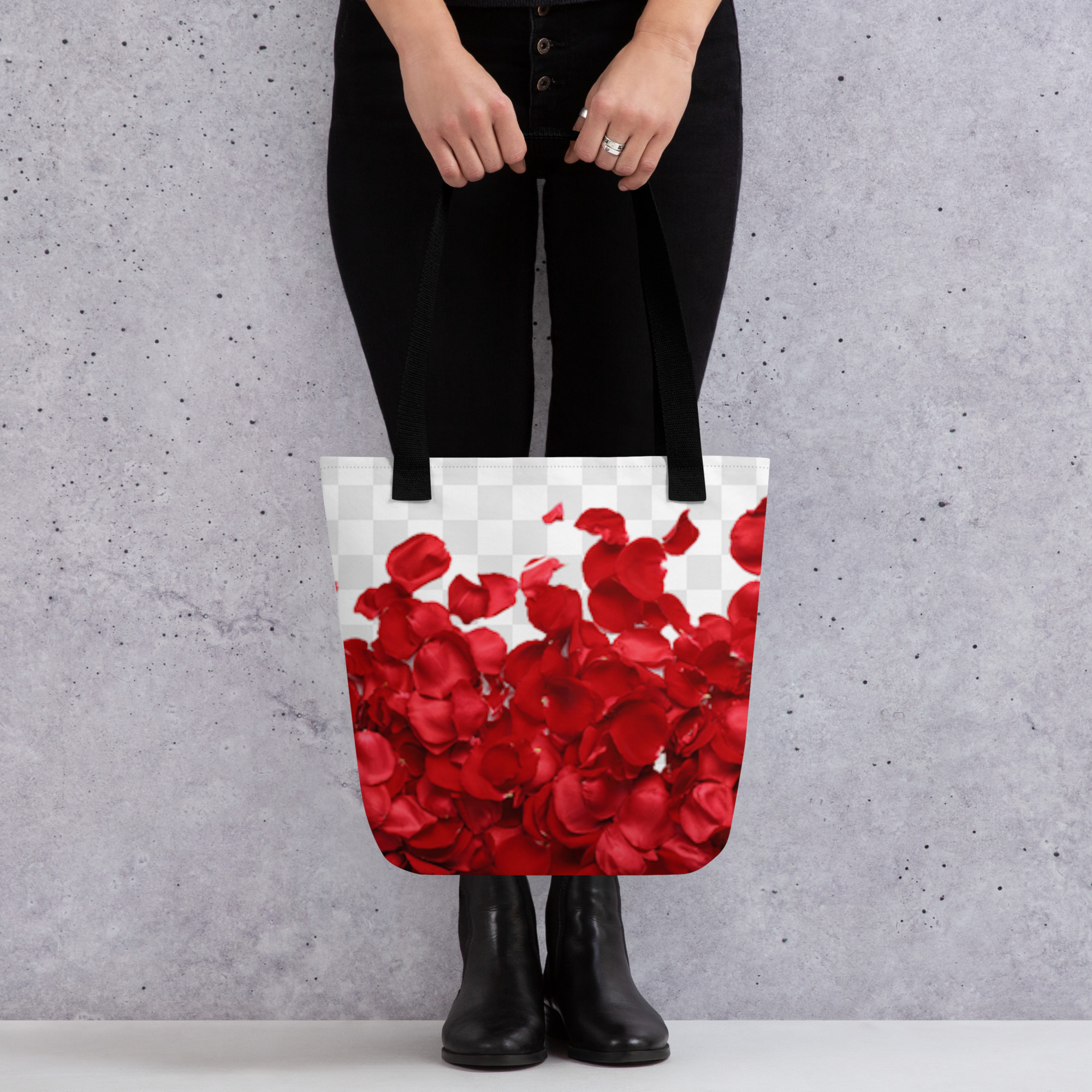 Stylish Tote Bag with Roses