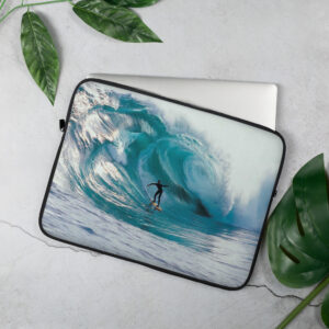 Ocean Journey Laptop Sleeve – Featuring a Surfer at Sea